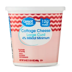 Great Value 4% Milkfat Minimum Large Curd Cottage Cheese 24 oz